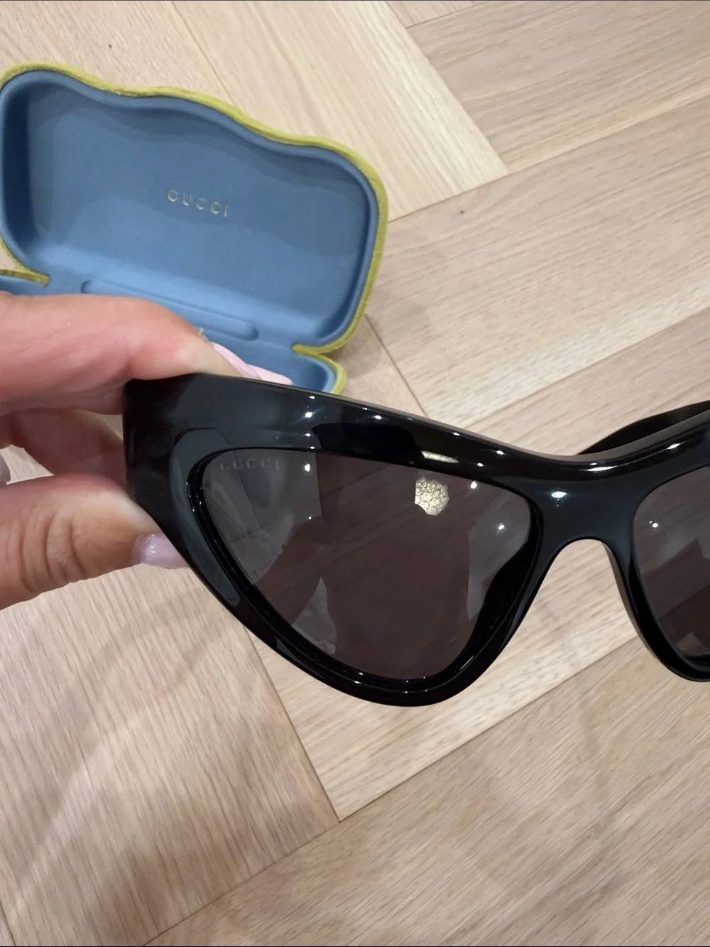 Gucci Black Cat-Eye Sunglasses
